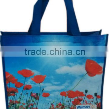 Wal-mart supplier promotional cheap custom non woven bag with heat tranfer printing
