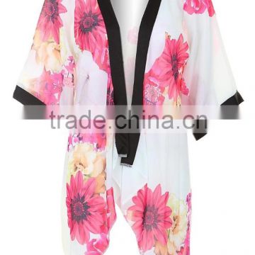 Pretty Floral Kimono Robe for Women