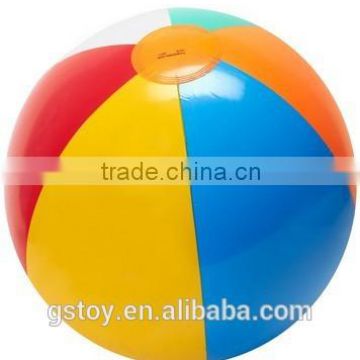 plastic rainbow color inflatable beach ball