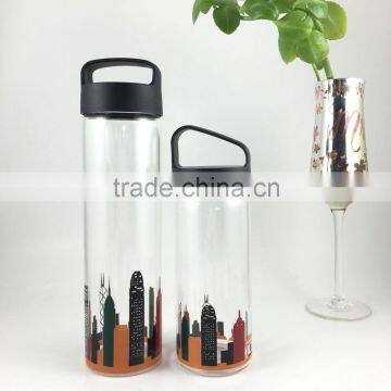 350ML Mochic Outdoor Portable Borosilicate Glass drinking Water Bottle