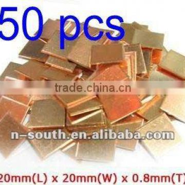 cooling red copper / cooling fin/radiating fin 20*20*0.80mm