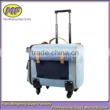 hot selling travel trolley pet bag /pet luggage animal trolley bag