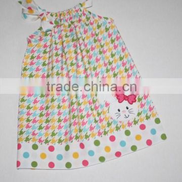 2016 koya bunny pillow case dress toddler dresses pastel houndstooth baby girl kids dress
