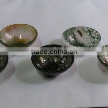 Wholesale Moss Agate Bowls Size 3 inch