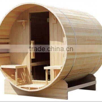 The stylish dry sauna and easy installation Red timber or white pine barrel sauna room for sales