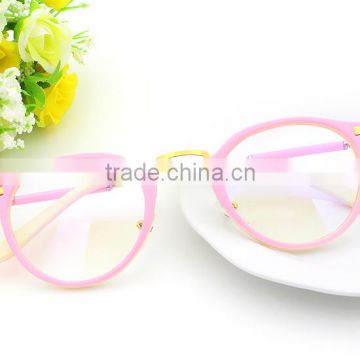 New small frame flat lens glasses fashionable plastic frame glasses Replaceable lens