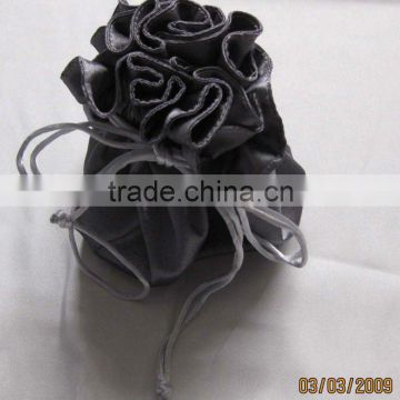 satin pull up drawstring pouch bag for gifts and jewelry