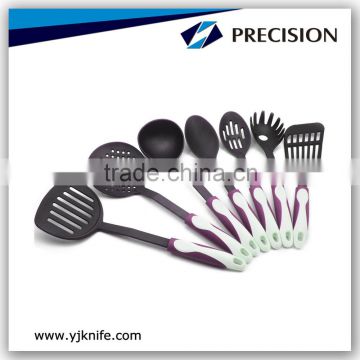 Hot Selling Eco-friendly Nylon Kitchen Utensil 7pcs/Sets With colorful handle