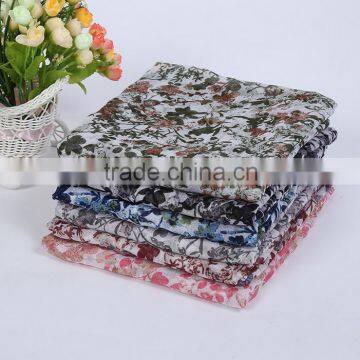 fashion ladies flower style polyester scarves