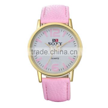Hot pink wristwatch fashion women watch