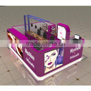 modern design mall nail bar kiosk for manicure table