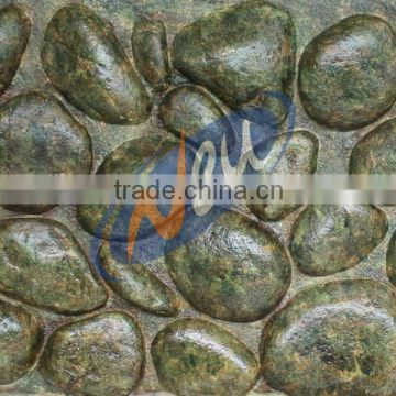 PU cobble stone panel,river stone,pebble,decorative stone for wall,3D foam insulated wall panel