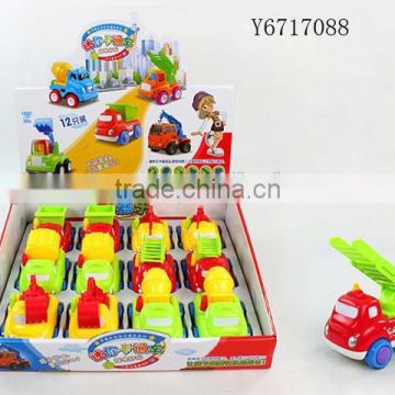 plastic cartoon friction car friction toy truck for kids Y6717088