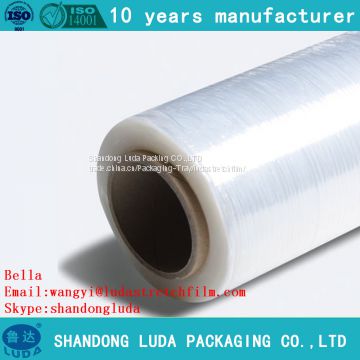 Hot sell smooth transparent machine PE casting stretch wrap film roll the lowest price