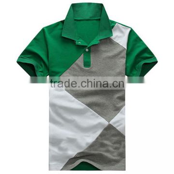 2014 OEM Square stripe polo t shirt for men