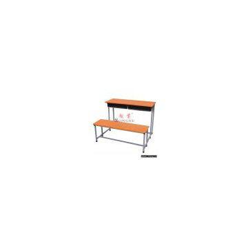 Double Student Desk & Chair,School Furniture