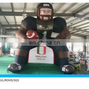 giant nfl inflatable player lawn figure, high standing nfl inflatable bubba player for advertising