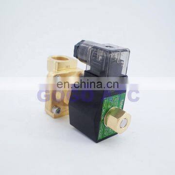 GOGO 2 way brass Normally open 12v water solenoid valves for gas 1 inch Orifice 25mm zero pressure start with plug type