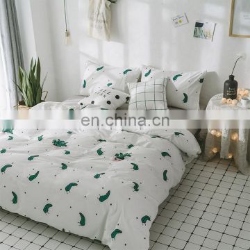 i@home 100% cotton soft bedding linen modern bed sets linen sheets duvet cover with see grass delicate pattern for living room