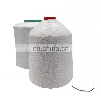 Hot Sales 100% Polyester overlock thread Raw White yarn 300D twist yarn