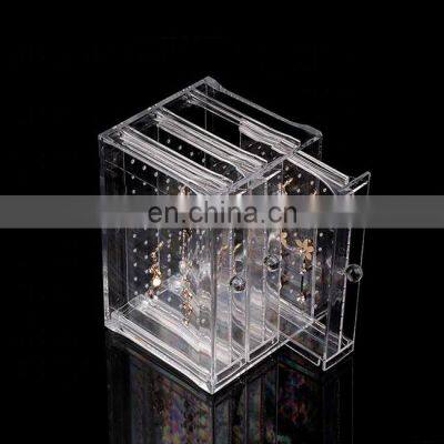 3 slider drawer acrylic earring display holders