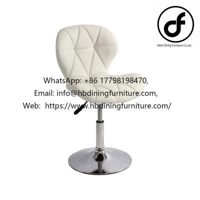 Leather seat disc base swivel chair