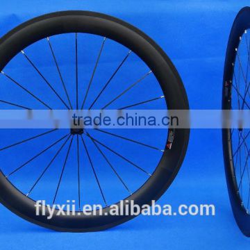 FLX-WS-CW016 : 25mm width Carbon Matt Cycling Road Bike Clincher Wheelset 60mm Rim ( Basalt Brake Side )