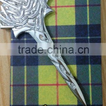 Celtic Design Kilt Pin In Chrome Finished Made Of Brass Material