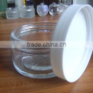 200ml Stocked Large Glass Cream Jar With Plastic Cap