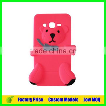 Lovely Bear Silicone 3d phone case mobile cover for LG G pro lite D680 cell phone case back cover