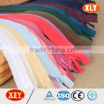 China XLY zipper #10 close end mess tape invisible zipper