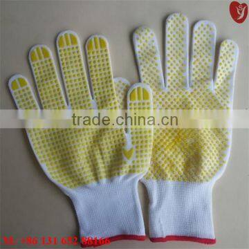 PVC Knitted dotted nitrile glove