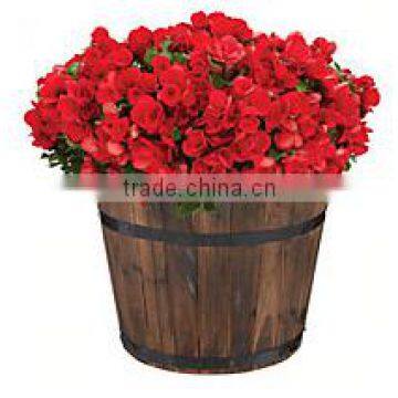 22'' garden tub wooden barrel for plants