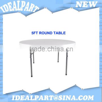 Round plastic banquet folding table 4ft 5ft 6ft 8ft