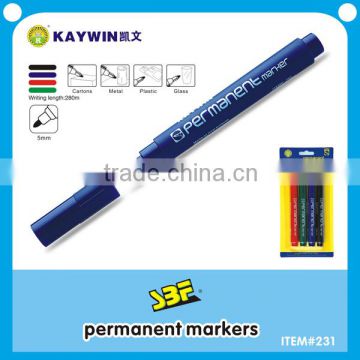 Permanent waterproof marker pen blue item 231