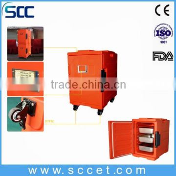 Insulated food pan cabinet, food container for loading GN pans
