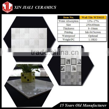 250x400mm WT0033 New Design Inner Ceramic Wall Tile