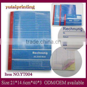 Hot selling 40 Blatt Rechnung German billing book