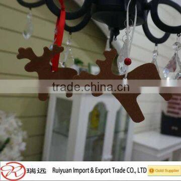 Wholesale High Quality Laser-cutting Rangifer Tarandus Felt Christmas Tree Decoration