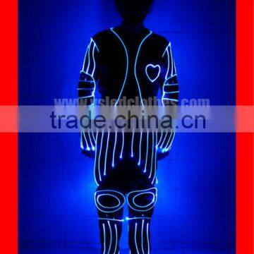 Wireless DMX512 Lights LED Dance Costumes, Programmable LED Tron Costume