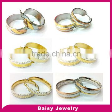 Latest Fashion China Supply stainless steel 8mm hoop earrings jewelry wholesale