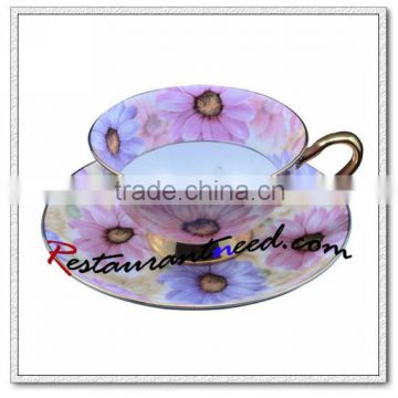 B157 160ml YAMI Chrysanthemum Tea Cups & Saucers 2 Set