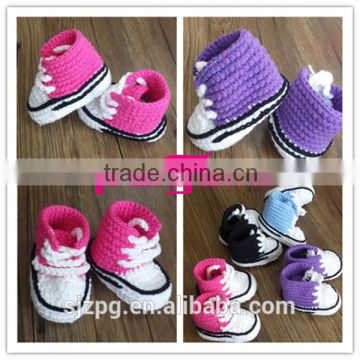 crochet knitted baby sport shoes, Wholesale of crochet baby tennis shoes