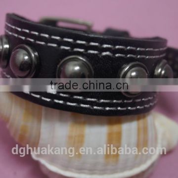 Stainless Ball Leather Bracelet Pin Buckle Closure
