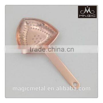 Copper plating barware triangle julep strainer stainless steel wine strainer cocktail bar strainer