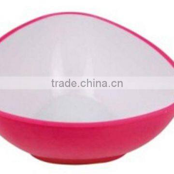 Two-color pp plastic triangle mixing bowl