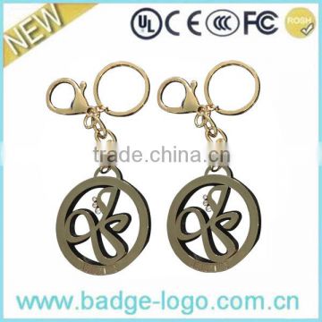 Die Casting Perfect Design Keychain with Rhine-stone