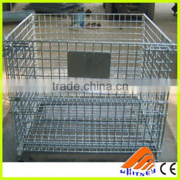 wire mesh basket & container,industrial stackable storage wire containers,wire mesh pallet containers
