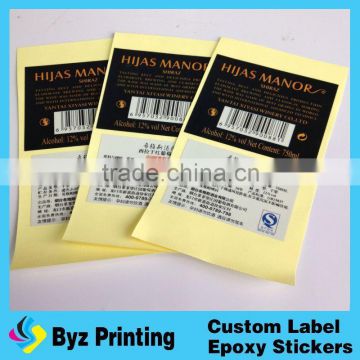 Bottled beverage/Red wine/Drinkings/labels with gold stamping hot stamping with metal