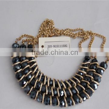 Gold plated beads necklace jewerly for women N1511150G